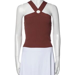Sandro Halterneck top size s brown tan